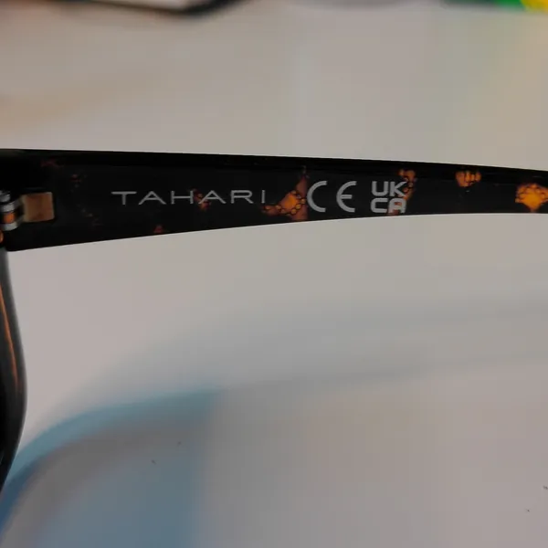 Tahari Tortoise Square Oversized Sunglasses Textured Lattice Arms TH815-TS NEW - Image 7