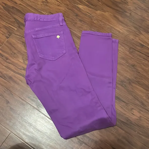 Kate Spade Purple‎ Broome Street Straight Leg Jeans Y2K Preppy Dopamine - Image 4