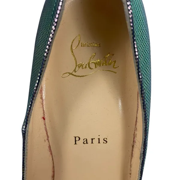 Christian Louboutin Tissu Scarabe So Kate 120 Pump Digitale Size 39 - Image 12