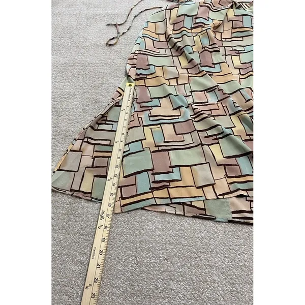 12th Tribe Geometric Strappy Midi Dress Multicolor Sweetheart Size L - Image 16
