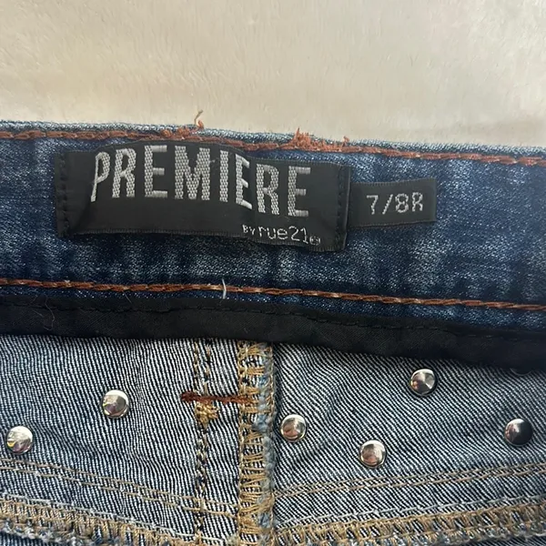 Premier Blue Boot Cut Jeans with Ornate Back Design - Image 5