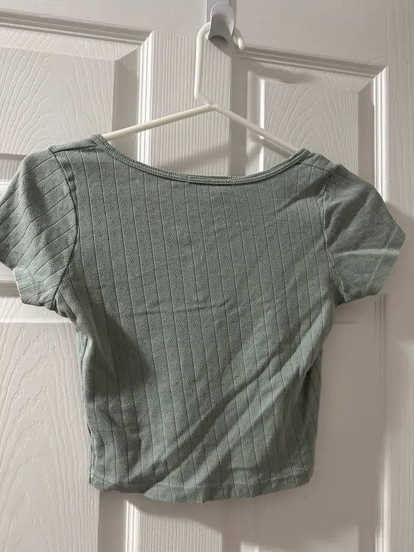 Brandy Melville Sage Green Zelly Top - Image 2