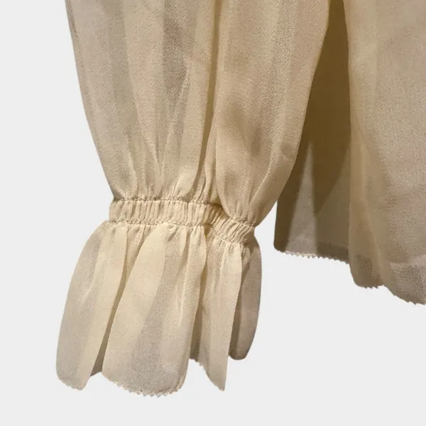 Reformation Wyn Ruffle Sheer Blouse Size 8 - Image 7