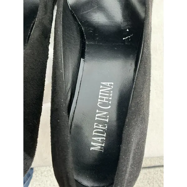 Womans Made In China Black Faux Suede Platform High Heel Eu 41 Us 8 - Image 6