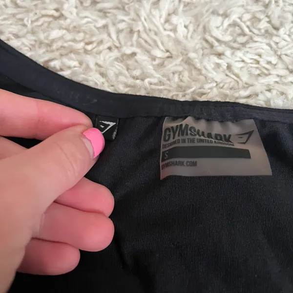 Gymshark Faux Wrap Black Shirt Size Small - Image 4