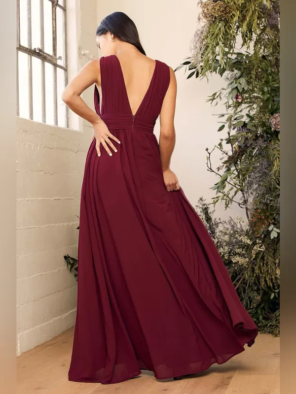 Lulus Heavenly Hues Burgundy Maxi Dress Size Small - Image 2