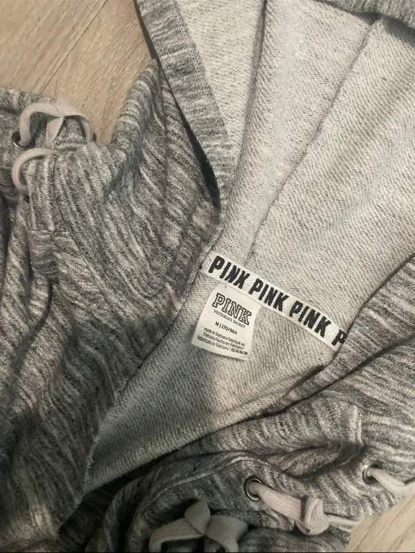 PINK Victoria's Secret Gray Marled Pullover Hoodie - Image 2