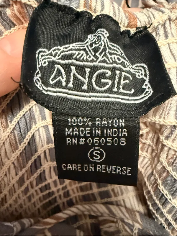 Angie‎ Striped Smocked Maxi Dress Small Boho Coastal S - Image 5