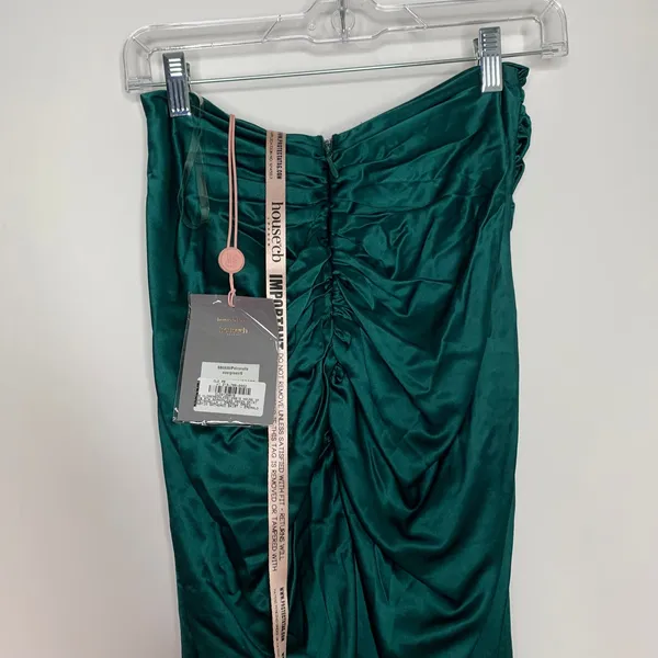 House of CB Petronella Asymmetrical Emerald Green Womens Skirt Midi New Small - Image 4