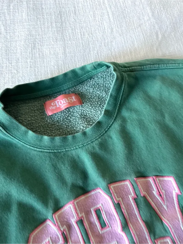 Green Girly ‘Toast’ Crew Neck Sweatshirt - Large - Image 10