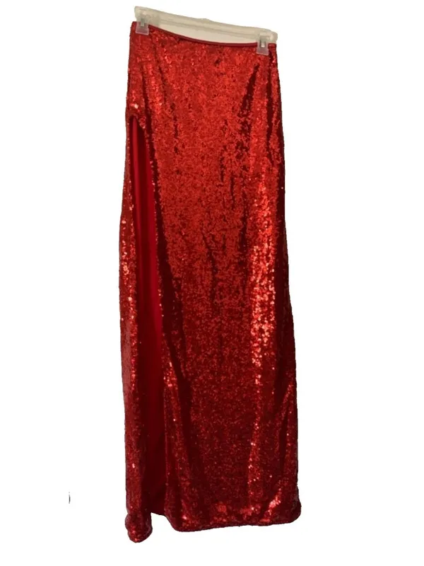 Roma Mrs. Rabbit Sexy Halloween Costume Red Sequin Dress ONLY w/ Slit MEDIUM - Image 6