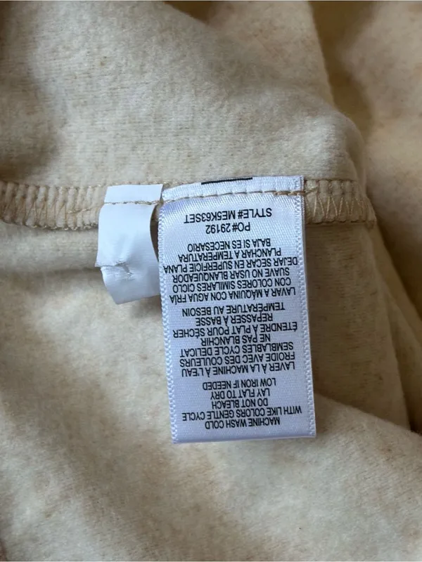 Bobeau soft fleece pullover features a beige color and a V Neck neckline - Image 5