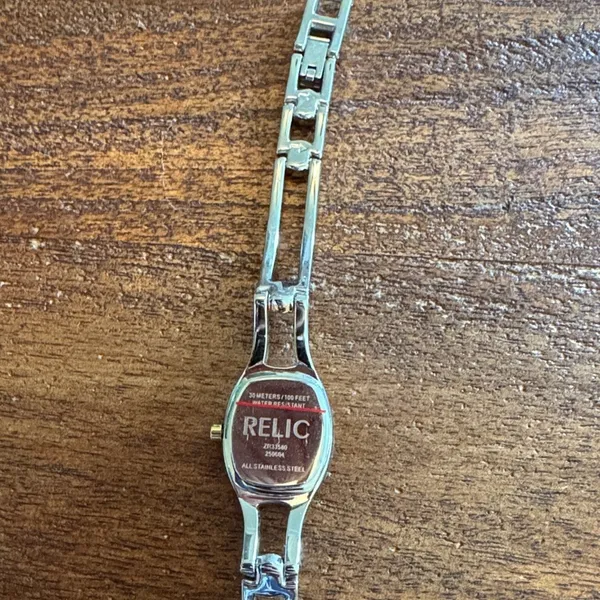 Relic Two-Tone Watch with Red Watch box Box EUC - Image 6