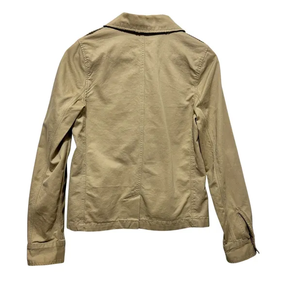Old Navy Women Military Utility Jacket S Tan Safari Gorpcore Field Coat Cotton - Image 2