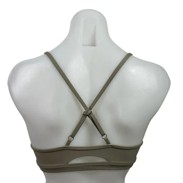 Alo Yoga Airlift Intrigue Gray Cross Back Yoga Athletic Sports Bra Crop Top Sz S - Image 3
