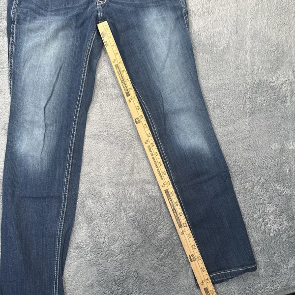 Ariat Real Denim Jeans Women 33R Blue Mid Rise Skinny Ella Stretch Denim Cowgirl - Image 8