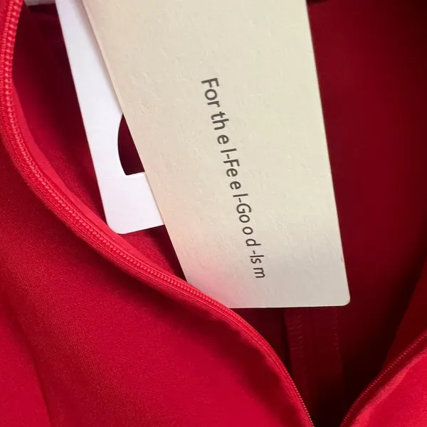 Commense Women’s Mock Neck Red Bell Sleeve Mini Dress Size Sm NWT Chic Y2K - Image 8