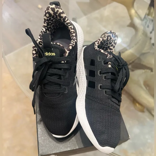 Adidas Black and White Sneakers with Animal Print - Image 3