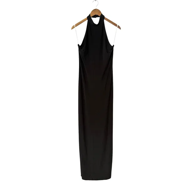Lulus Flawless Expression Black Mock Neck Halter Maxi Dress size XL NWT - Image 4