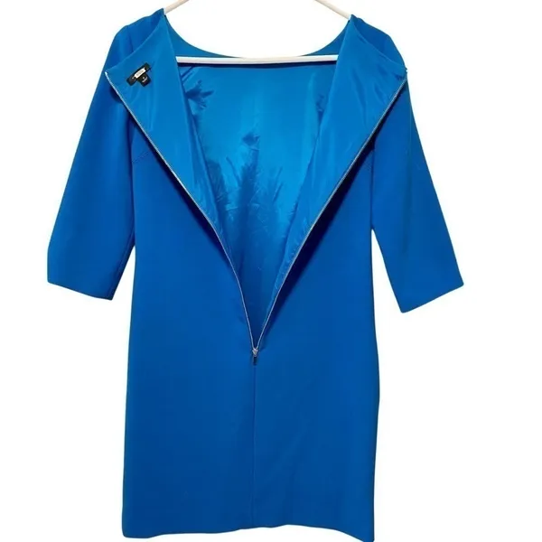 Ann Taylor Royal Blue Lined Sheath Dress with Back Zipper - Image 6