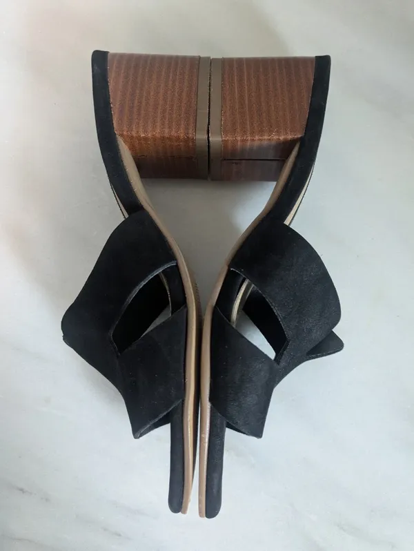 Steve Madden Fuiji Block Heel Mule Sandals Black 6.5 - Image 5