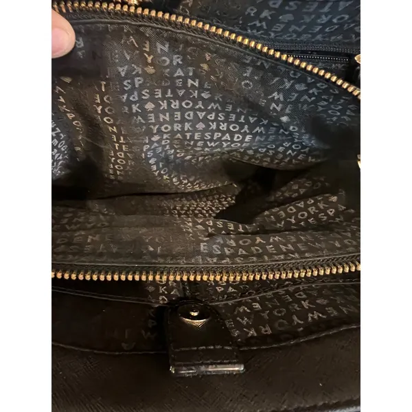 Kate Spade New York Laurel Way Evangelie Black Satchel Crossbody Bag Saffiano‎ - Image 11