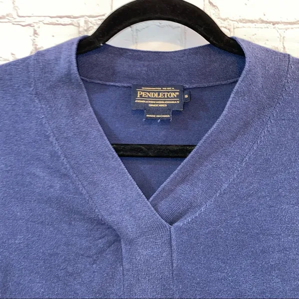Pendleton Navy Silk‎ Blend Sweater - Image 2