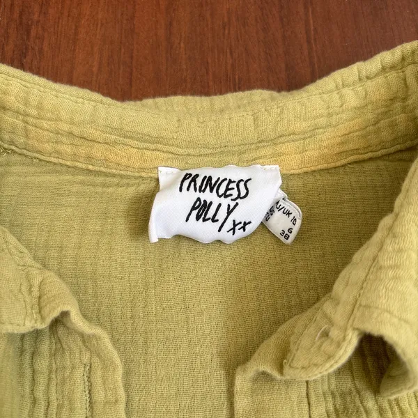 Princess Polly matcha green long sleeve shirt - Image 2