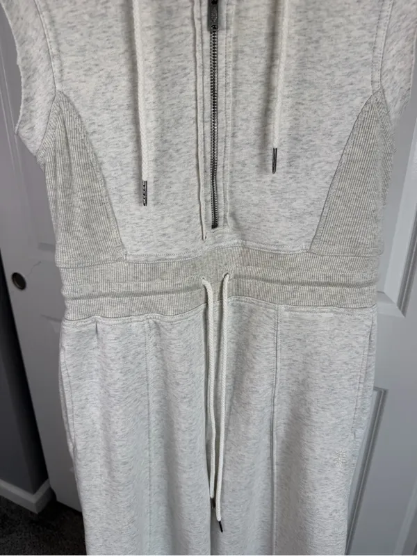 Free People Movement Jumpsuit Size XS Gray Hooded Wide Leg NWOT - Image 4