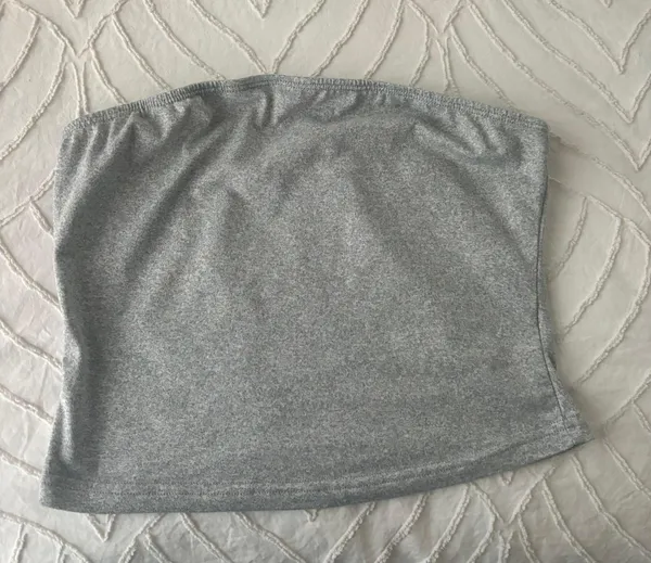 Grey Strapless Crop Size XS - Image 3