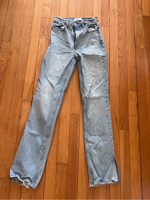 Abercrombie & Fitch 90s Double High Rise Jeans | Size 23 / 00 - Image 3