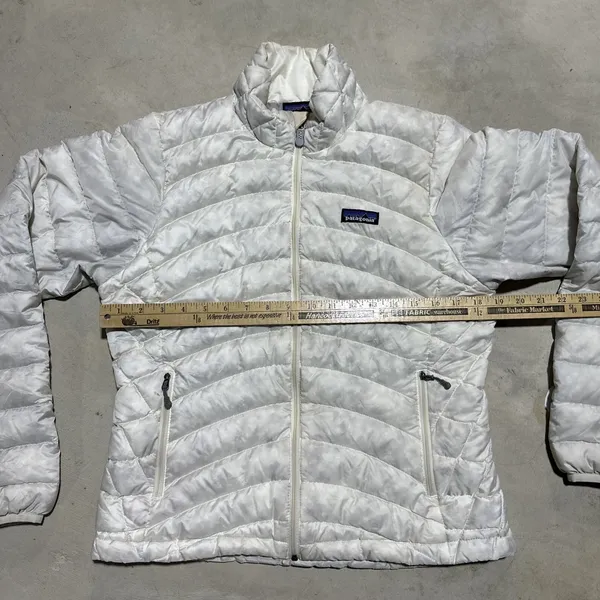 Patagonia Down Sweater Jacket Women's SZ Small L Quilted Puffer Full Zip Stained - Image 10
