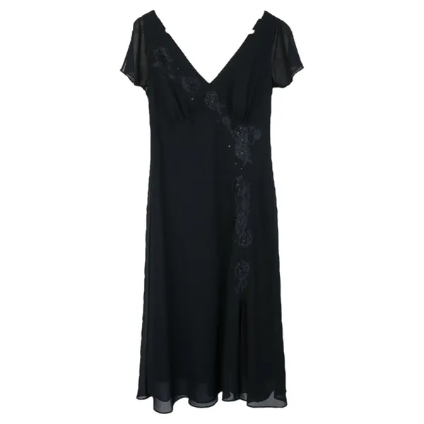 Vintage Y2K J.B.S. Black Lace Midi Dress - Image 3