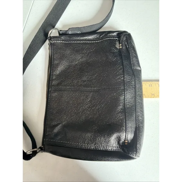 The Sak black Leather Clutch Crossbody Shoulder Bag camila texture classic - Image 15