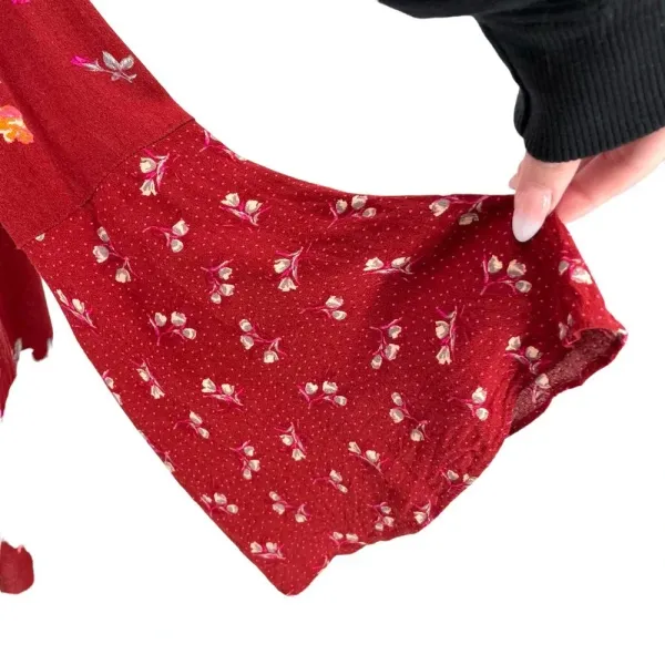 Free People Tate Tunic Dress in Vintage Combo Red Floral‎ Print Size Medium - Image 7