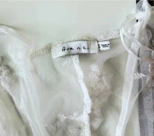 Ark & Co. White Floral Lace Duster Kimono Maxi Swim Cover-Up / Robe - Size S ✨ - Image 14