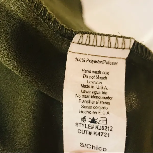 Boutique On the road green olive duster kimono sz small - Image 3