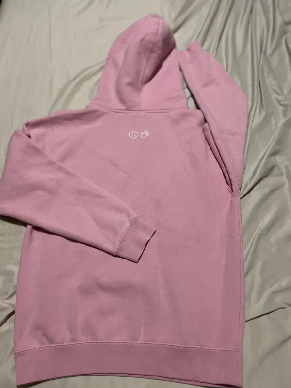 Glossier Hoodie Pink Size L - Image 9