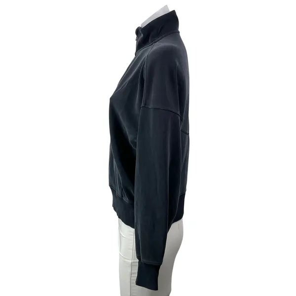 Crz Yoga Women's Navy Blue Long Sleeve High Neck 1/4 Zip Sweatshirt Top Size M - Image 2