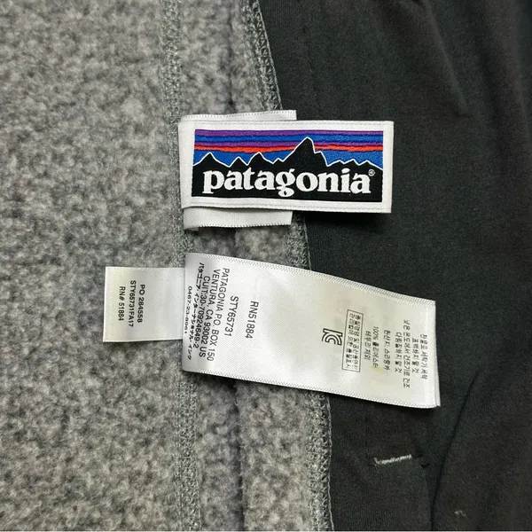 Patagonia Women’s Heather Gray Fleece Vest Size L - Image 11