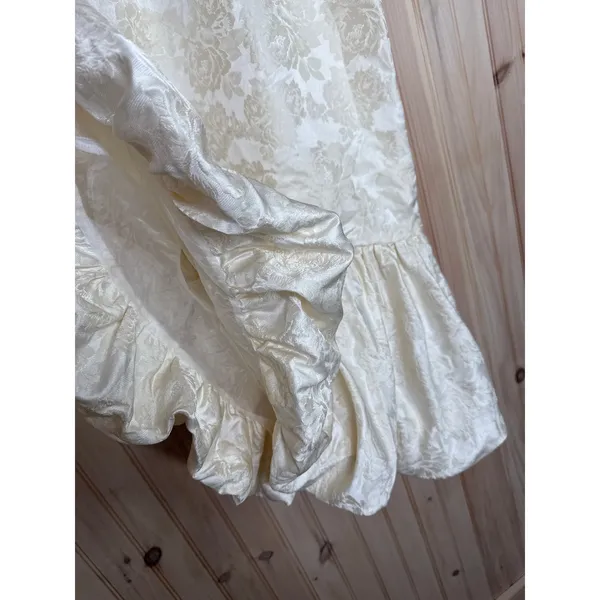 NWT Lulus Silvia Ivory Floral Jacquard Trumpet Midi Dress Banquet Wedding Sz XS - Image 8