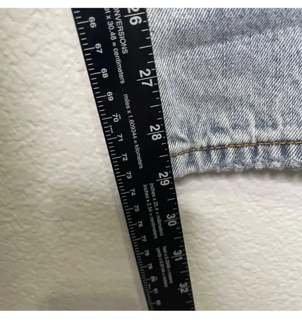 Princess Polly HOLLY ASYMMETRIC STRAIGHT LEG JEAN LIGHT WASH DENIM LOWER IMPACT - Image 9