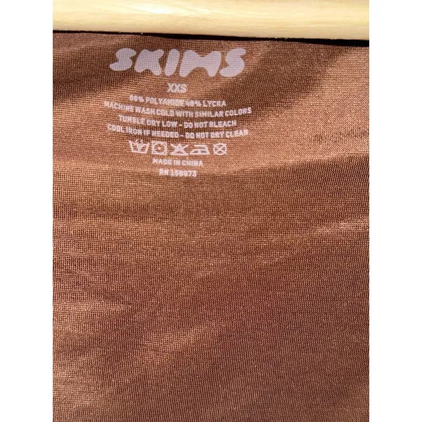 SKIMS Arm Shaper Sleeves Open Bust Compression Slimming Shrug Brown Sz XXS - Image 3