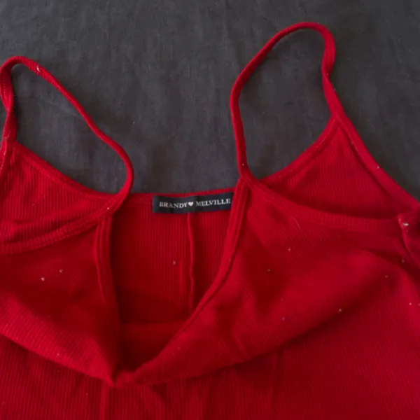 Brandy Melville ribbed red tank top - Image 3