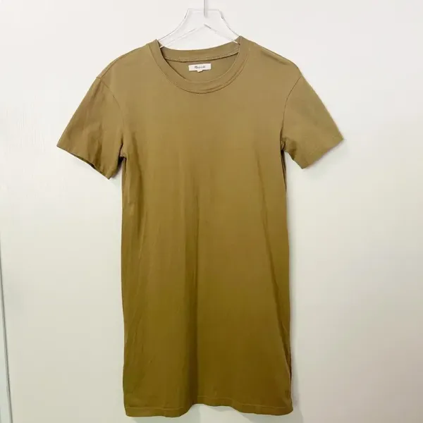 MADEWELL Tee‎ Dress in Olive Green - Image 2