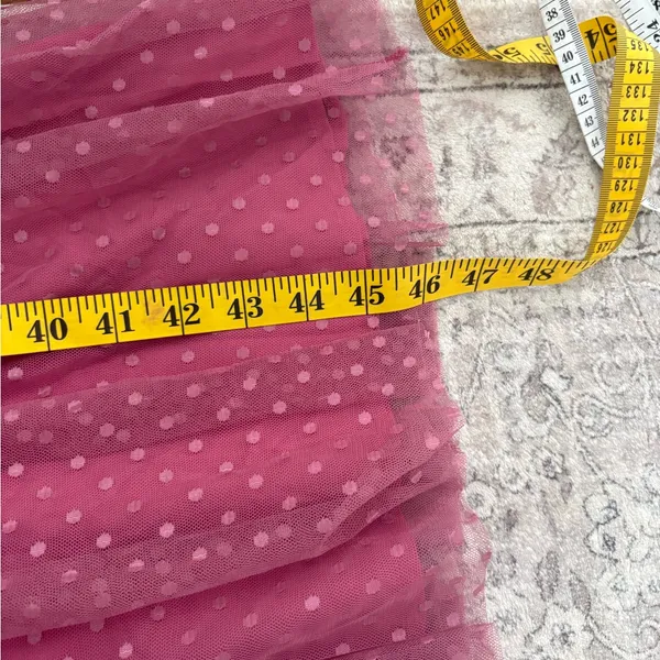 Lulus Sweetheart Style Mauve Polka Dot Bustier Tiered Midi Dress Size Small NWT - Image 8