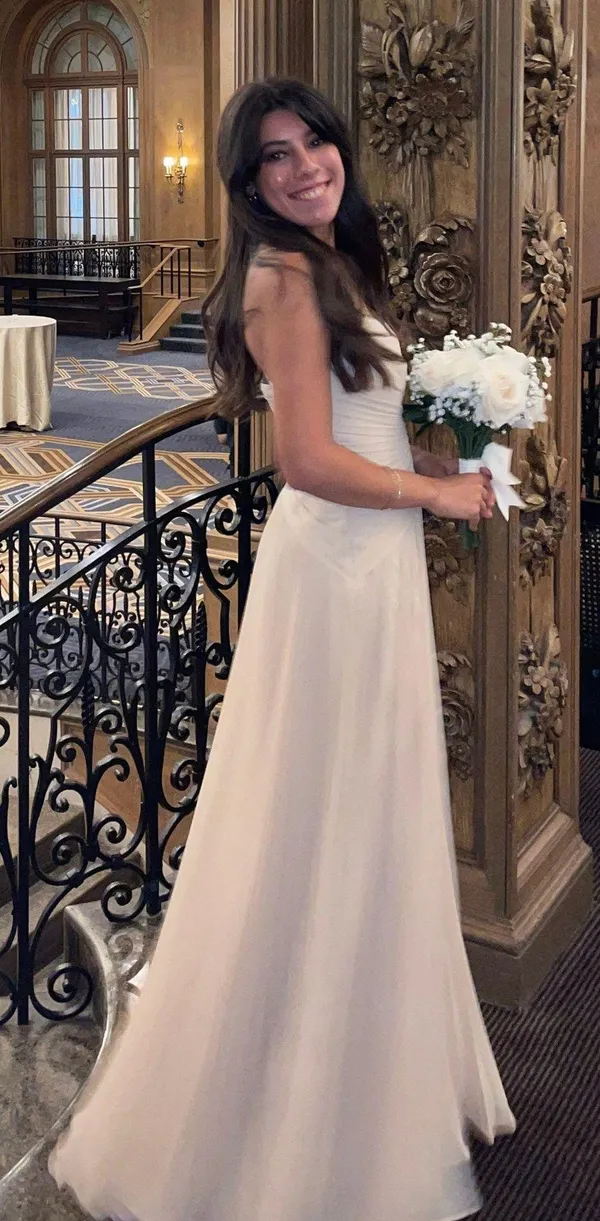 Champagne Formal Dress Size 0 - Image 2