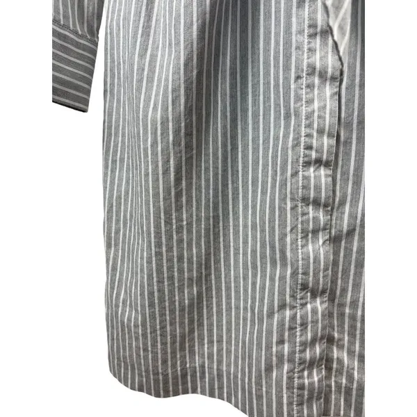 Calvin Klein Long Sleeve Button Up Dress Shirt Dress Sz 2 With Front Tie Waist - Image 6
