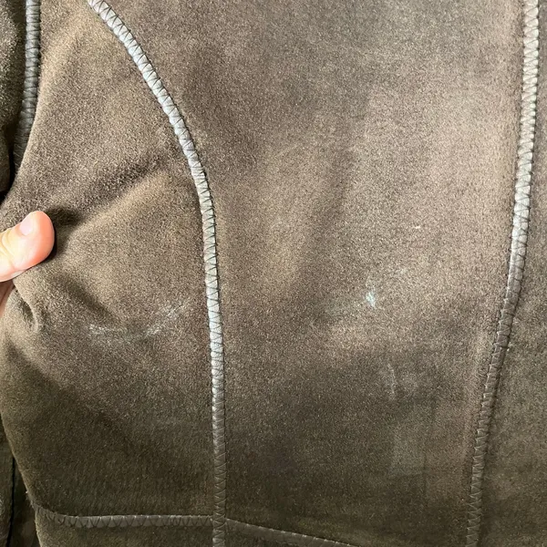 Vintage Penny Lane Shearling‎ Coat Fur Trim Boho Glam Leather Brown Medium - Image 3
