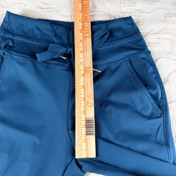 Women's Blue High Rise Drawstring Joggers Tapered Activewear Pants XS Regular - Image 5